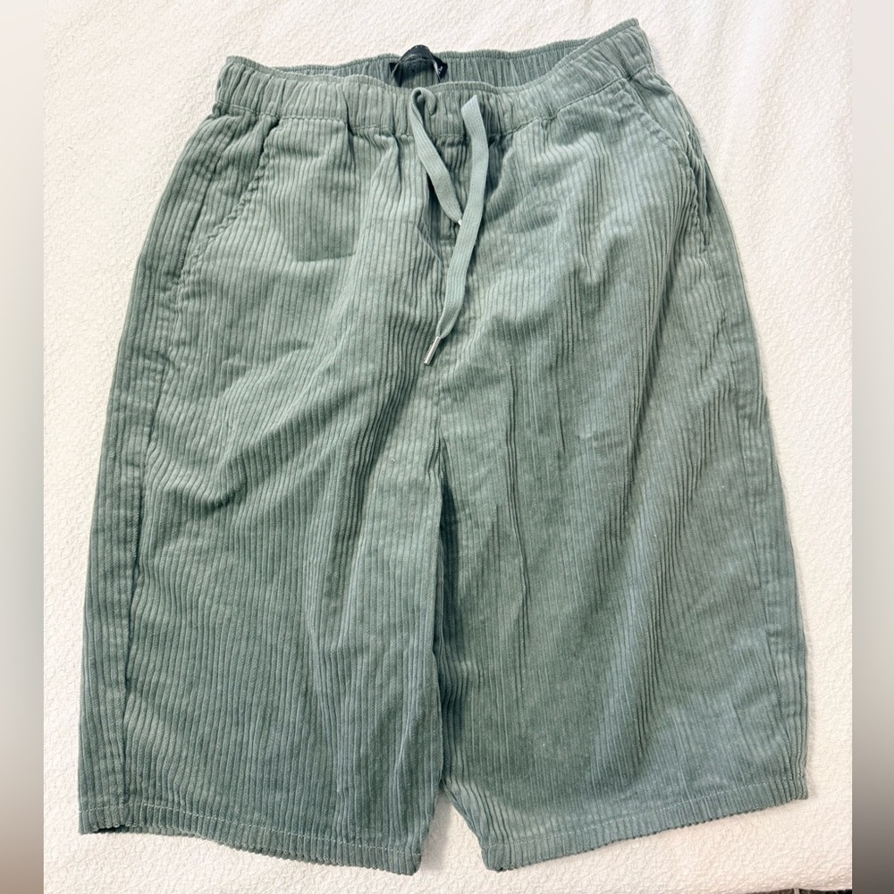 Men's Green Corduroy shorts by asos